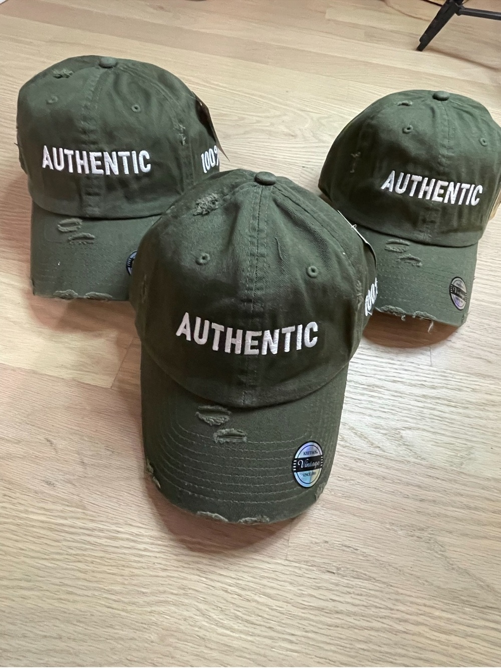 Authentic Olive Green Distressed Baseball Cap - Women Baseball Cap